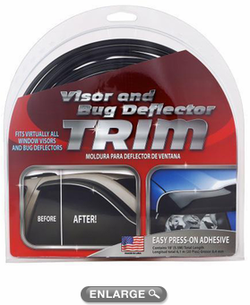 Chrome/Black Bug Deflector & Window Visor Trim